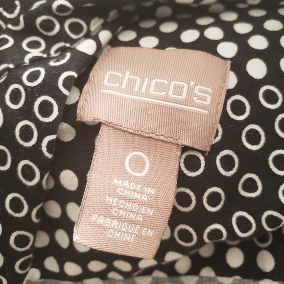 Chico's Circle Novelty Print Button Down Shirt, Chico's Size 0-US Size Small/4 - Picture 8 of 10